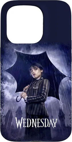Vista 14 de Funda para iPhone 16 Wednesday con paraguas Nevermore Academy Photo Portrait