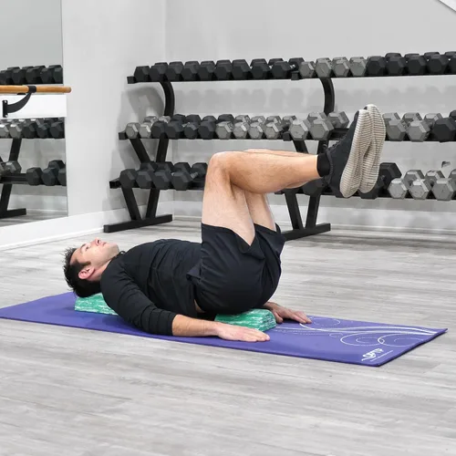 Vista 4 de OPTP Pro Foam Roller - Medio Verde 36" x 3" Standard density foam roller for physical therapy, Pilates, yoga foam roll exercises, and muscle