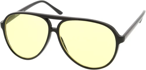Vista 2 de zeroUV Gafas de sol estilo aviador con lente de bloqueo azul grande retro de 2.362 in