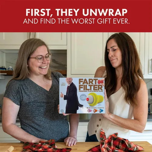 Vista 5 de Filtro Prank-O Fart - Caja de regalo de broma más divertida Divertido regalo de broma vacía para elefante blanco y Navidad 2025 Caja de regalo