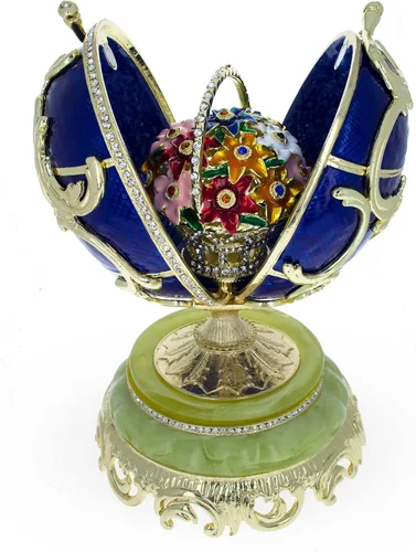 Vista 7 de BestPysanky 1899-1903 Flores de primavera Huevo de Pascua imperial real 9 pulgadas