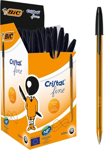Vista 5 de BIC - Bolígrafos Cristal Original Fine, color azul, caja de 50