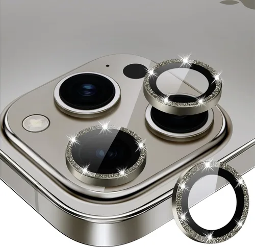Vista 22 de Protector de lente de cámara para iPhone 15 Pro/iPhone 15 Pro Max, anillo de metal individual, dureza 9H, protector a prueba de arañazos, accesorios