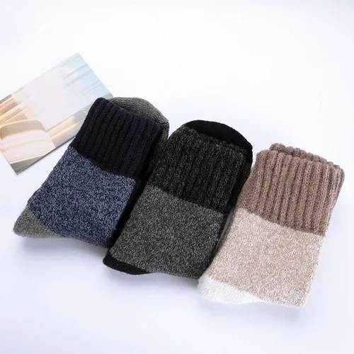 Vista 7 de coclothy Calcetines para mujer, 5 pares de calcetines de invierno para mujer, para clima frío, gruesos y acogedores, calcetines cálidos de punto