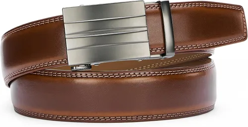 Vista 4 de CHAOREN Ratchet Belts for Men - Mens Leather Belt 1 38" for Dress Pants - Micro Adjustable Belt Fit Everywhere