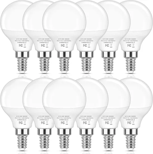 Vista 16 de Brightever Bombillas LED A15 E12 de 6 W regulables, equivalente a 60 W 2700K blanco cálido