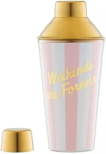 Vista 3 de Weekends are Forever' - Coctelera de cristal de 16 onzas