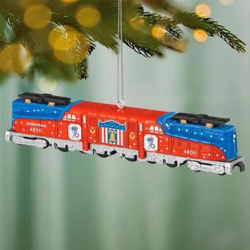 Vista 3 de Hallmark Keepsake Adorno de trenes Lionel (Conrail Bicentenario GG1)