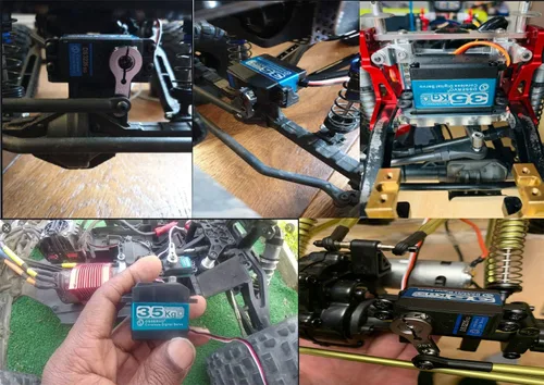 Vista 7 de ZOSKAY Servo RC 77.2 lbs PRO Coreless Motor servo Metal Gear Digital y Acero Inoxidable servo RC servo para Robótico DIY RC Coche (180 grados)