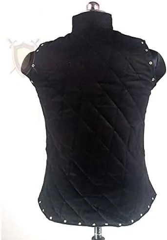 Vista 4 de Sleeve-Less Gambeson Jacket Thick Padded Sleeve-Less Coat Aketon Jacket Armor Cotton Fabrics Dress SCA LARP by ITS Medieval