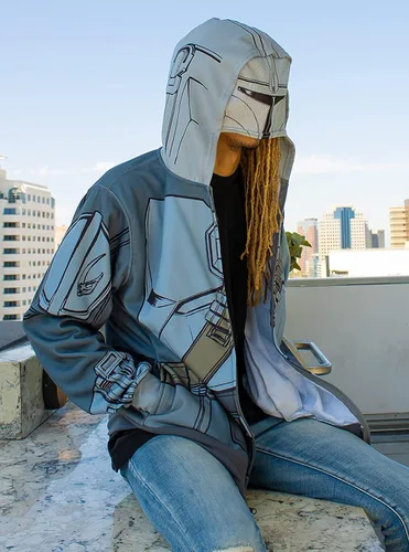 Vista 6 de STAR WARS Sudadera con capucha para disfraz de Mandalorian