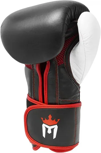 Vista 3 de Meister Gel Armor - Guantes de boxeo de entrenamiento de 16 onzas con cuero de grano completo + bolsa de malla con cordón