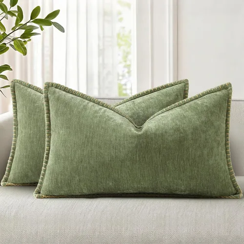 Vista 34 de decorUhome Juego de 2 fundas de almohada de felpilla suave y acogedora de otoño de 12 x 12 pulgadas, fundas decorativas modernas de terciopelo Aqua