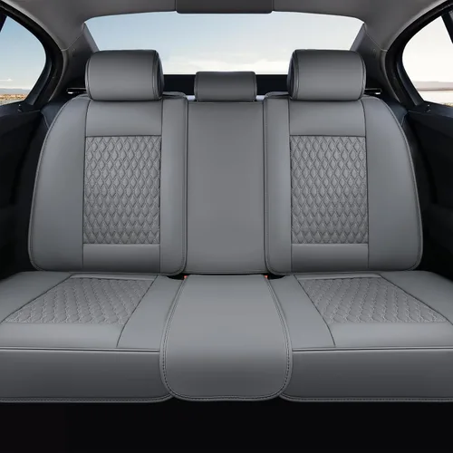 Vista 7 de Coverado Fundas de asiento delantero, fundas de asiento delantero de automóvil, fundas de asiento de piel de napa para automóviles, fundas