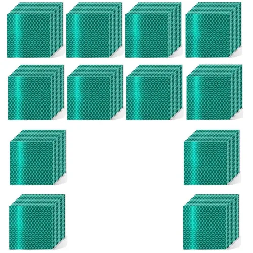 Vista 49 de Pegatinas reflectantes 1 pulgada de diámetro Redondas Reflectoras, Cinta adhesiva impermeable al aire libre de alta visibilidad (80 piezas)