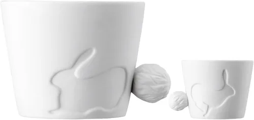 Vista 2 de KINTO 16240 Taza de porcelana de conejo Mugtail