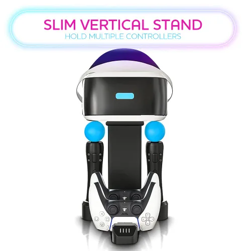 Vista 9 de Skywin VR Charging Stand - PSVR Charging Stand to Showcase, Display, and Charge your PS5 VR (PS5 Controller) (PS5)