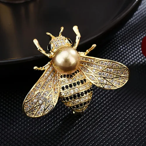 Vista 3 de EMEGCY Broche de animales para mujeres y niñas, broche de diamantes de imitación de animales, alfiler de solapa, regalo de joyería para mamá y esposa