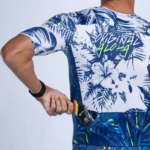 Vista 8 de Zoot LTD Tri Aero Fz - Traje de carreras para hombre, manga corta, aerodinámico, ciclismo, carrera, natación, ciclismo, correr, tri, con bolsillos