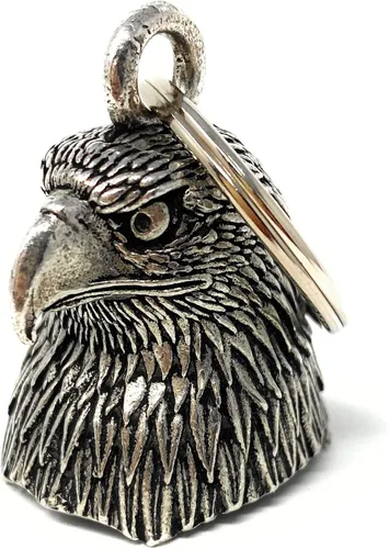 Vista 2 de Eagle Head - Campana de motociclista o llavero para la suerte