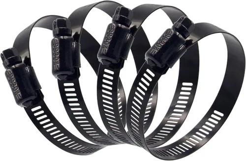 Vista 8 de ISPINNER 4 abrazaderas de manguera de engranaje helicoidal de acero inoxidable ajustable de 3 pulgadas con rango de tamaño de 2.047-2.992 in