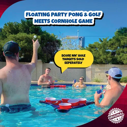 Vista 2 de Modo de juego SIP NN' Hole Objetivos no incluidos Pong gigante para fiesta de tierra y agua y golf se encuentra con fiesta Pong Pong flotante