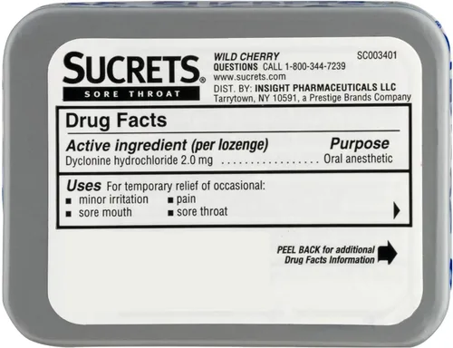 Vista 3 de Sucrets Dolor de garganta y tos Vapor Cherry 18 cada uno