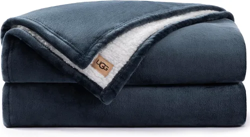 Vista 13 de UGG Nita - Manta para sofá, forro polar de lujo, 50 x 70 pulgadas, color Blanco