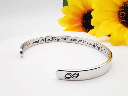 Vista 109 de Pulseras inspiradoras para mujer, joyería de acero inoxidable, con refranes, pulsera motivacional con mensaje oculto, pulseras grabadas para mejor
