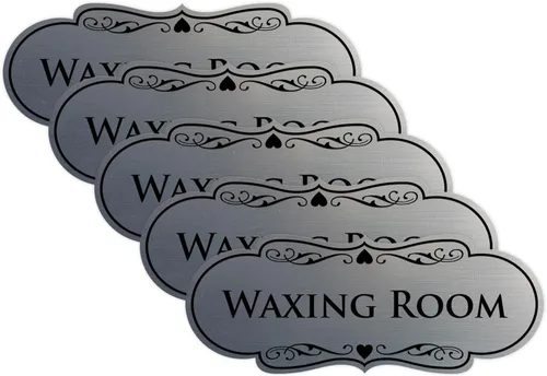 Vista 24 de Designer Waxing Room Sign (negro) - Pequeño 1 paquete