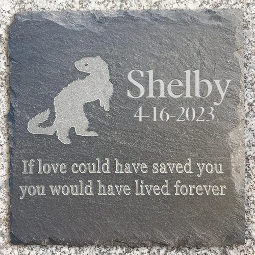Vista 10 de Regalo de piedra conmemorativa para mascotas, lápida conmemorativa de jardín, marcador de tumba de toro, lápida de condolencia, regalo personalizado