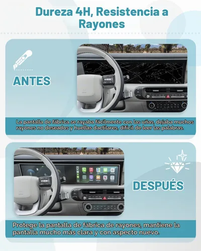Vista 2 de CDEFG 6 protectores de pantalla para Hyundai Palisade 2026 2027