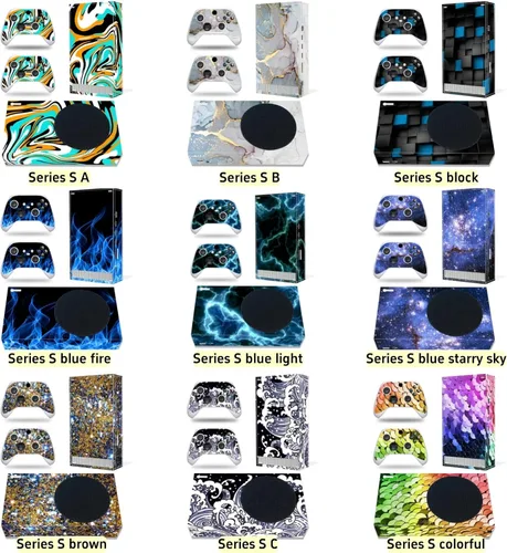 Vista 4 de Xbox Series S Stickers Full Body Vinyl Skin Decal Protective Cover for Microsoft Xbox Series S Console and Controllers (Series S A)