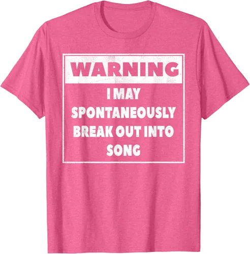 Vista 34 de Advertencia I may Spontaneously romper en canción camiseta