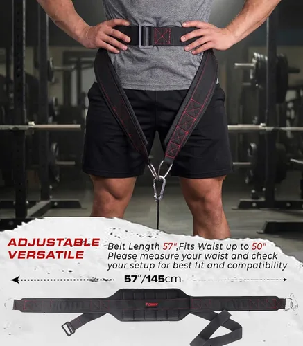 Vista 9 de Cinturón para sentadillas con barra, accesorio para rack y máquina de sentadillas, para levantamiento de pesas y powerlifting – Soporte