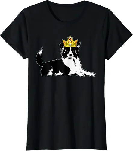 Vista 41 de Border Collie Crown - Camiseta veterinaria de piel de pastoreo de ovejas, Negro