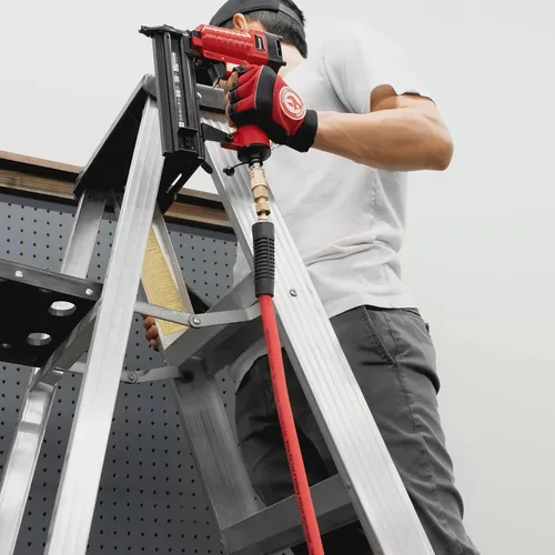 Vista 6 de INTERTOOL Manguera de compresor de aire 1/4-pulgada x 25 pies, ligera con acoplador rápido resistente y enchufe de servicio pesado - Resistente a