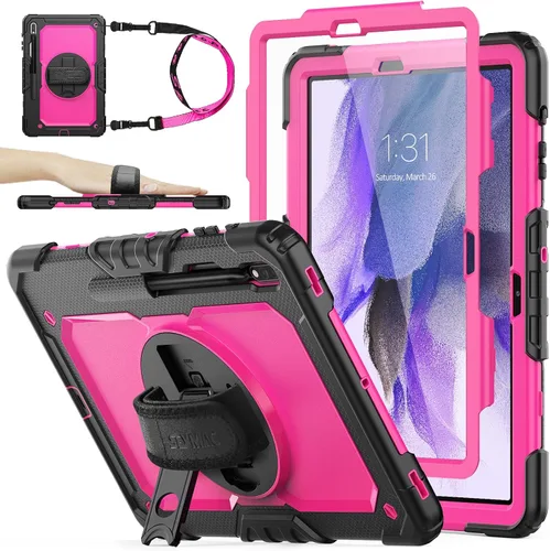 Vista 10 de SEYMAC stock Funda para Samsung Galaxy Tab S7 FE / S8 Plus 5G Funda de 12.4 pulgadas con protector de pantalla portalápices