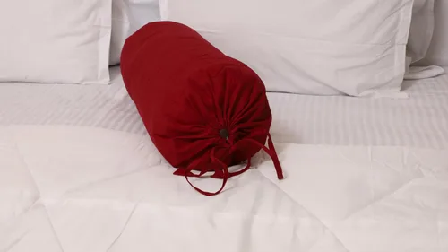 Vista 2 de Saffron HANDICRAFTS - Funda de almohada de algodón, con cierre de cuerda, fácil de quitar, lavable, 8 pulgadas de diámetro, 24 pulgadas de largo