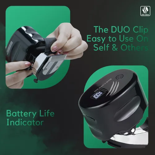 Vista 7 de Skull Shaver Beast Clipper Duo - Kit de corte de pelo y aseo para el hogar - Cuchillas de acero duraderas - Funcionamiento inalámbrico - Peines