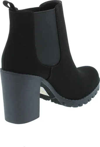 Vista 5 de Soda Glove - Botines con suela con ranuras, elástico lateral y tacón grueso