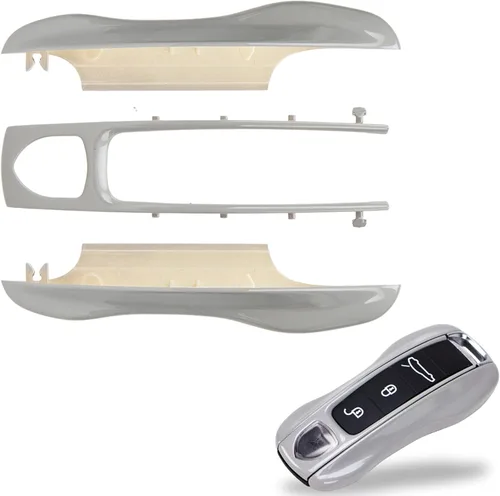 Vista 20 de Funda de llavero pintada de 3 piezas de repuesto - Compatible con llavero Porsche, MK1 (Gris Ágata)