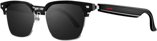Vista 9 de Xmenha Gafas de sol inteligentes Bluetooth para hombres con altavoces, Bluetooth lentes inteligentes con dientes azules, audio con luz azul, gafas