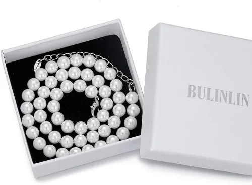 Vista 6 de BULINLIN - Gargantilla de cuentas con perlas, joyería de moda para cumpleaños, regalo para mujer