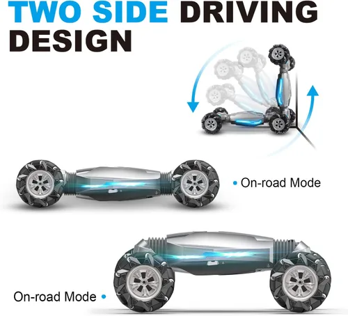 Vista 5 de LOOZIX Coche de Acrobacias RC con Detección de Gestos Escala 1:10, Control Remoto 4WD Controlado por Gestos de Mano Transformable, Vehículo de Doble