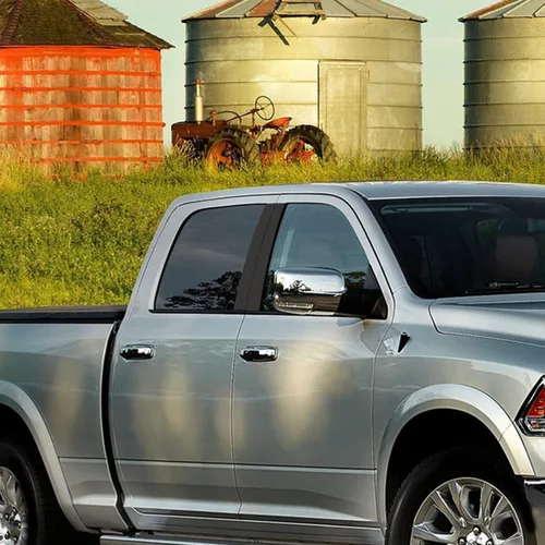 Vista 5 de TOMALL Calcomanías de vinilo para poste de ventana de automóvil compatibles con Dodge Ram 1500 2500 3500 2009-2018 2009-2018, calcomanías de columna