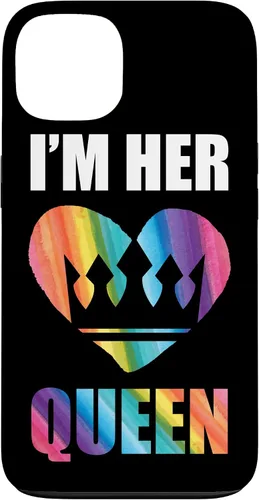 Vista 5 de iPhone 16 Pro I'm Her Queen Valentine's Day Lesbian Bi LGBT Girlfriend Tee Case