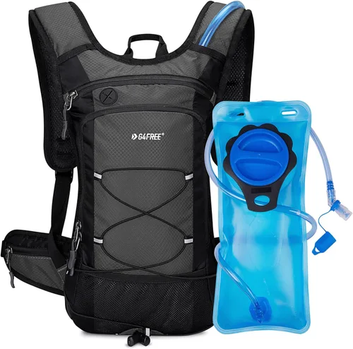 Vista 9 de G4Free Mochila de hidratación aislada con vejiga libre de BPA de 2L para correr al aire libre, senderismo, ciclismo, camping