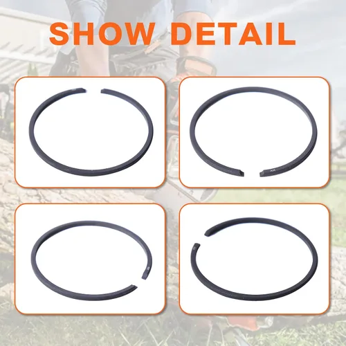 Vista 6 de Kit de anillo de pistón de 4 piezas de 1.417 in x 0.059 in para piezas de motosierra Stihl 009 010 011, 1120 034 3000, 11200343000