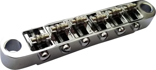 Vista 3 de Tune-O-Matic Puente con sillines de rodillos para Epiphone Les Paul, SG, ES, Dot, color cromado
